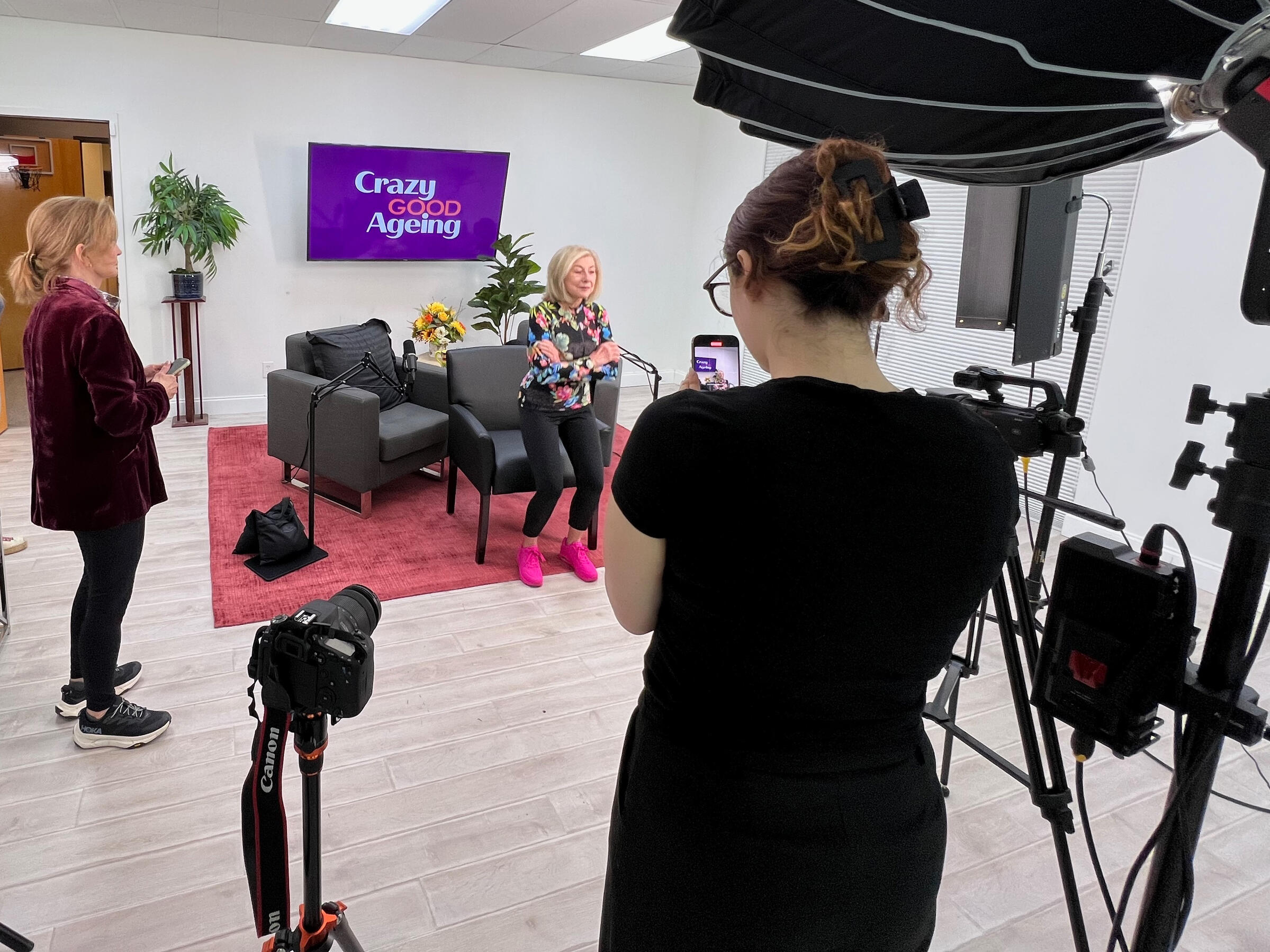 Recording a podcast Recording a podcast